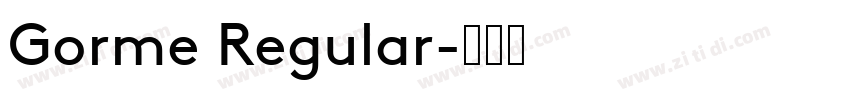 Gorme Regular字体转换